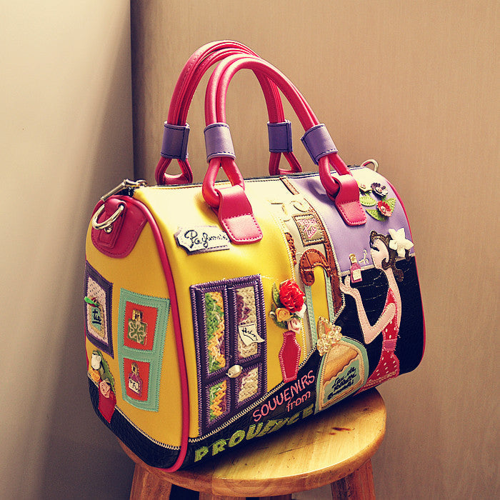 Chh Chrome Heart Leather Bag Zipper Bag Women's Bag