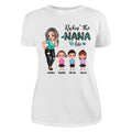 Rockin‘ The Grandma Life Doll Turquoise Rose Gold Leopard Pattern Personalized Shirt