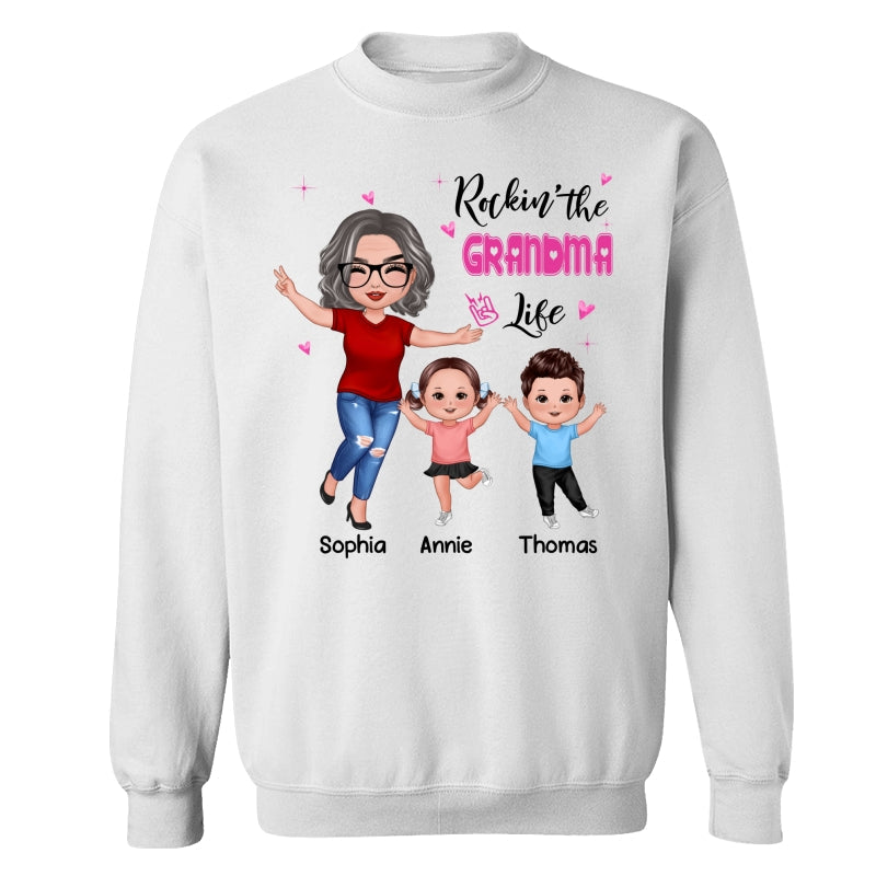 Rockin‘ Grandma Life Happy Doll Personalized Shirt