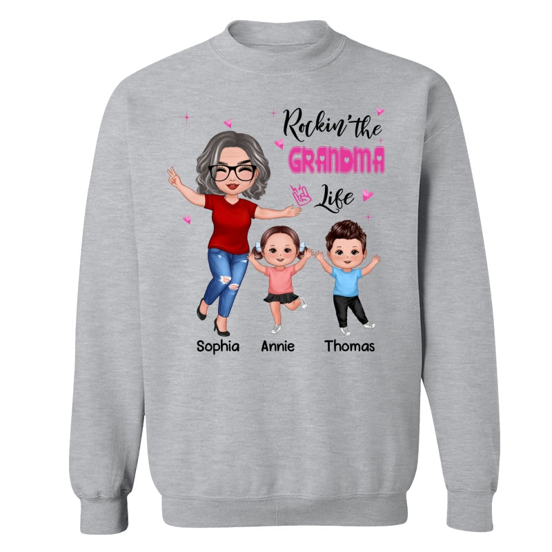 Rockin‘ Grandma Life Happy Doll Personalized Shirt