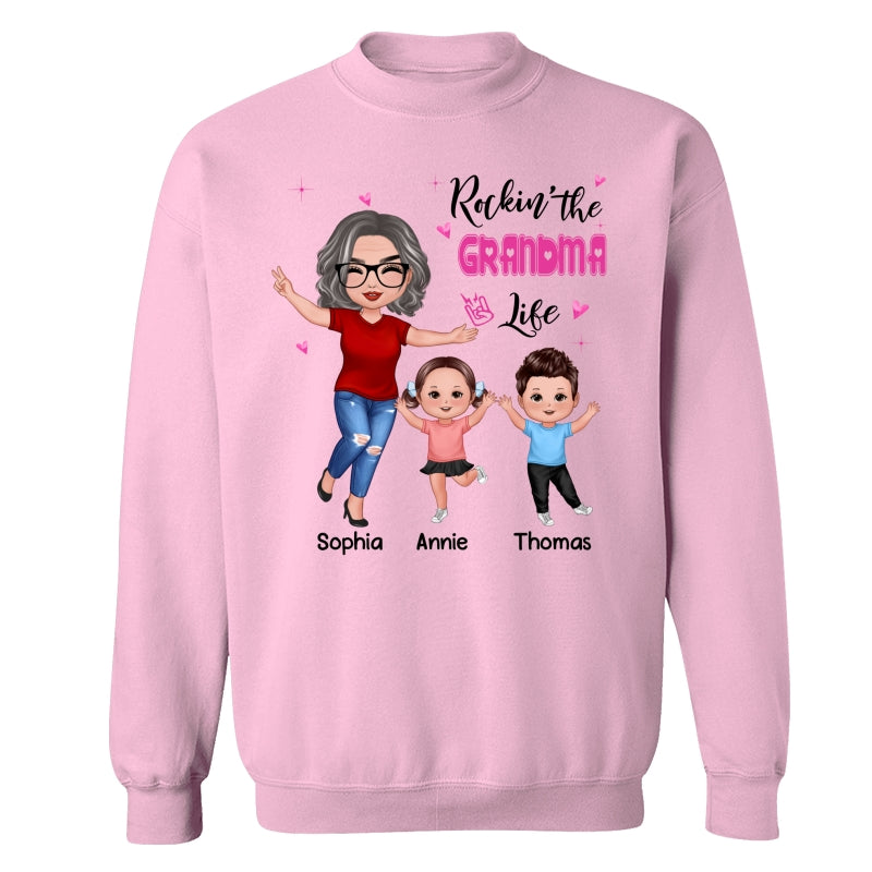Rockin‘ Grandma Life Happy Doll Personalized Shirt