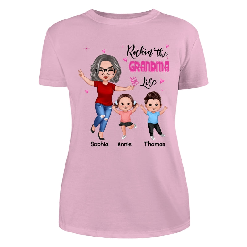 Rockin‘ Grandma Life Happy Doll Personalized Shirt