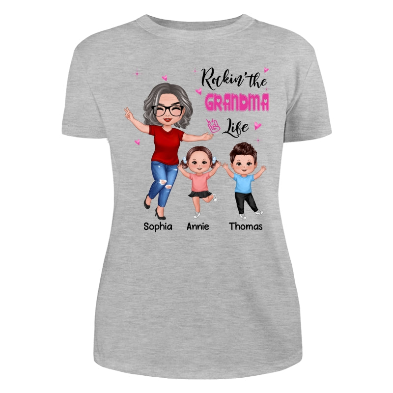 Rockin‘ Grandma Life Happy Doll Personalized Shirt