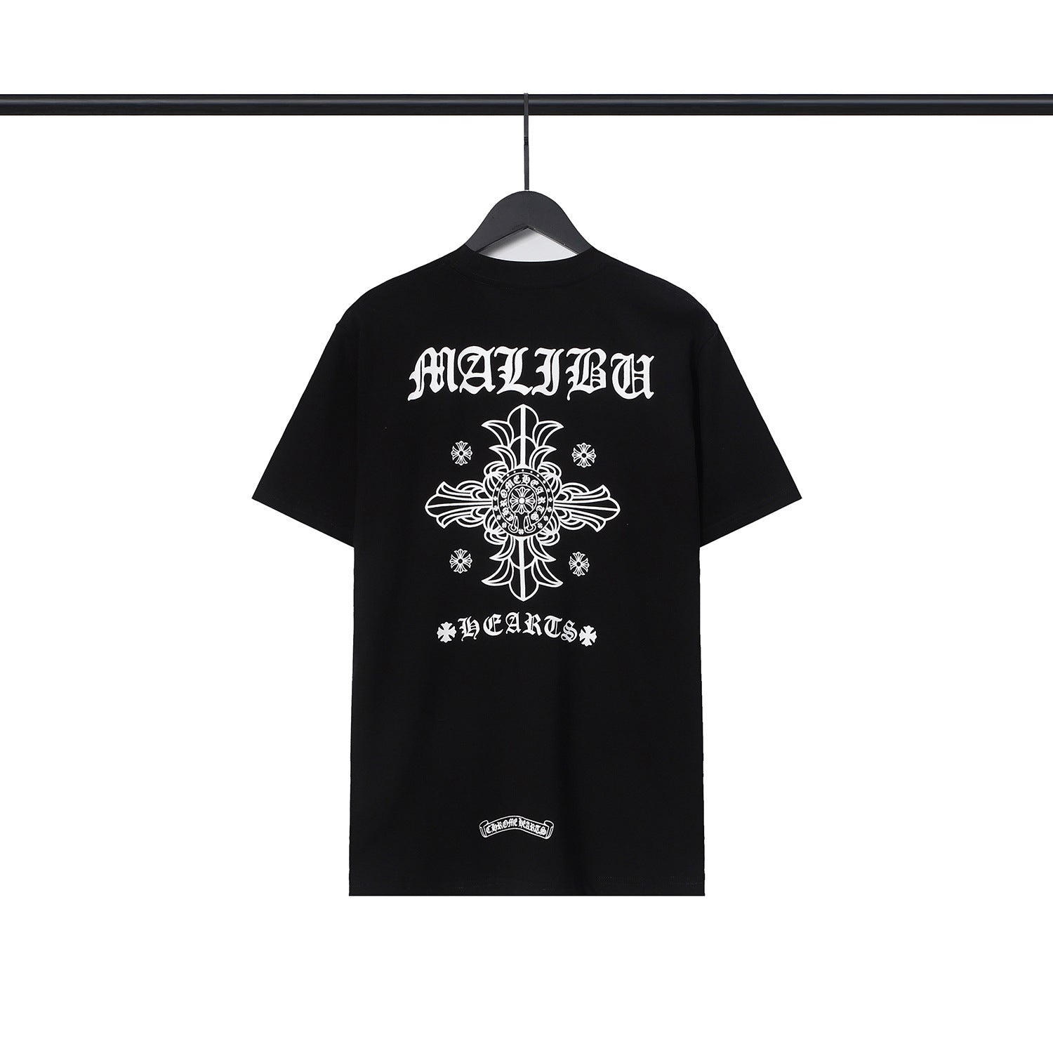 CHH Chrome Heart T Shirts Sanskrit Cross Horseshoe Letter Flower Short Sleeve T-Shirt