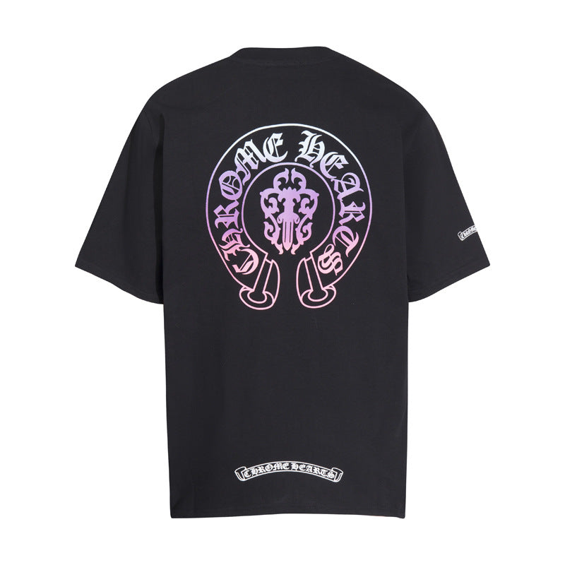 CHH Chrome Heart T Shirts Chrome Heart Croix Summer Short Sleeve Hip Hop Half Sleeve T-Shirt