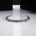 Chrome Hearts scroll vine flower cross open bracelet Bangle