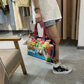 Chh Chrome Heart Leather Bag Embroidered Cartoon Shoulder Bag Crossbody Bag