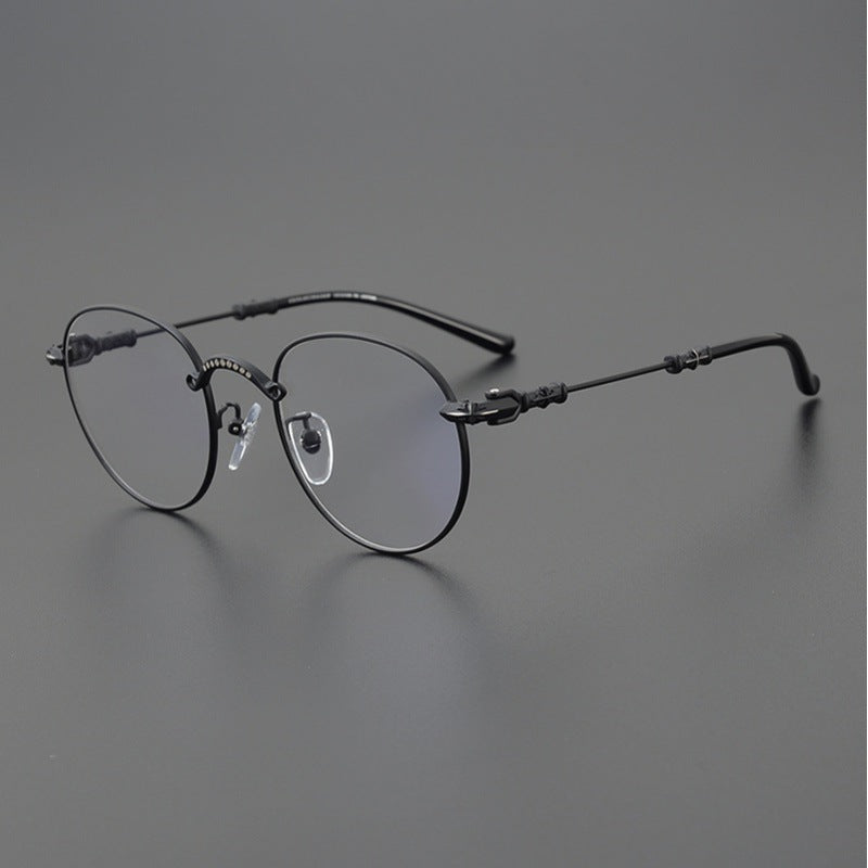 CHH Chrome Hearts Glasses Vintage Art Round Myopia Glasses Frame
