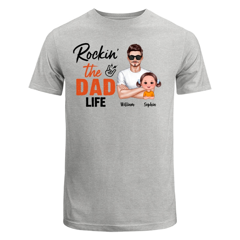 Rockin‘ The Dad Life Realistic Man And Doll Kids Father’s Day Gift For Dad Personalized Shirt