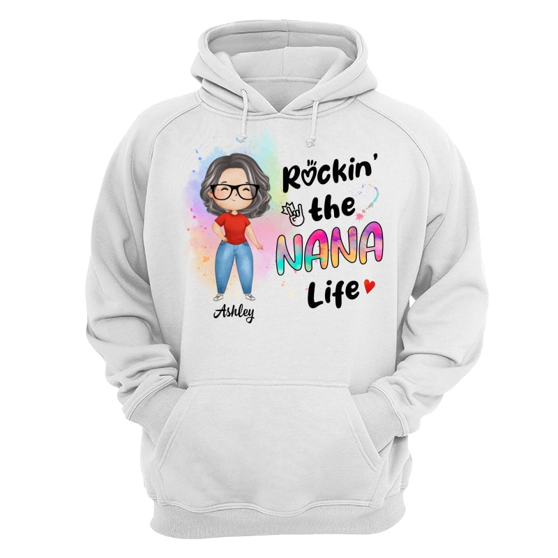 Rockin‘ Grandma Life New Style Watercolor Personalized Shirt