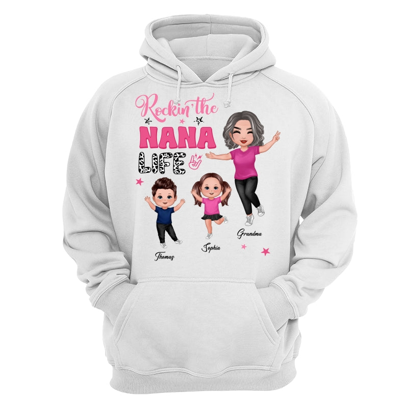 Rockin‘ Grandma Life Pink Leopard Happy Doll Personalized Shirt